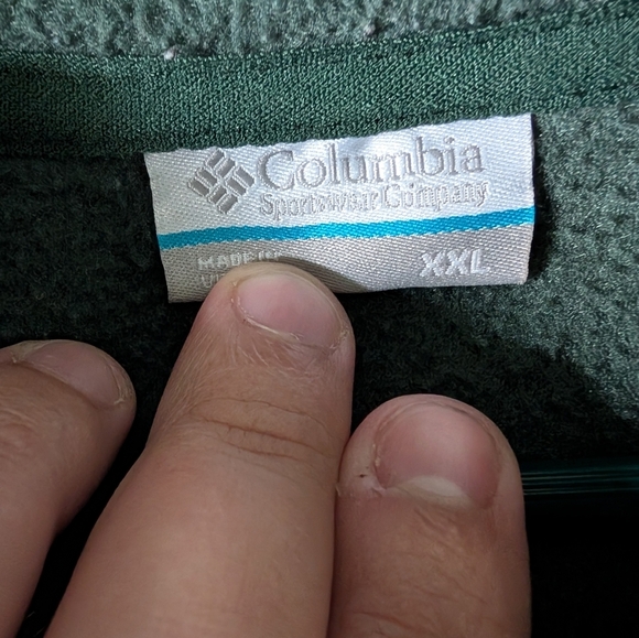 Columbia Green Fleece Jacket XXL - Picture 2 of 6